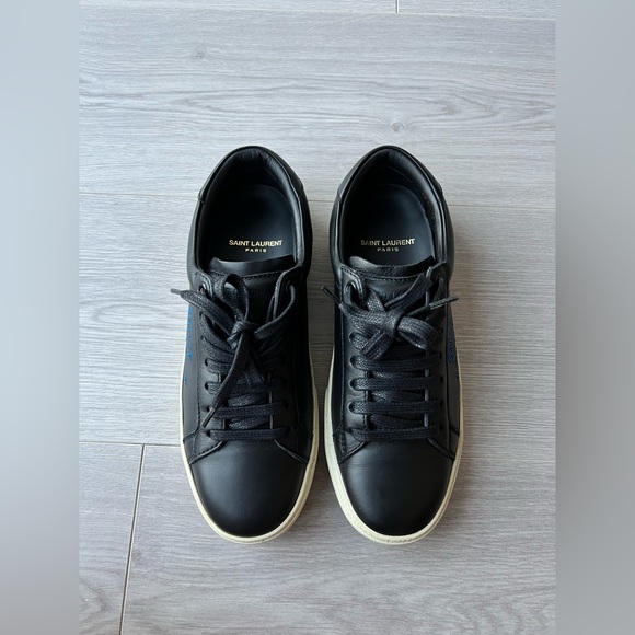 Saint Laurent Court Classic Sneaker Black Size EU 37.5 Great Condition Worn Once - Picture 6 of 9